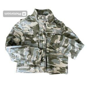 Gap Kids Girls Camouflage Jacket‎ Sparkly Stars Size Large